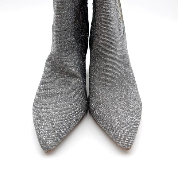 Mia Gypsi Rhinestone Western Ankle Boots Women's Silver Size US7M EU37.5 - Picture 2 of 12